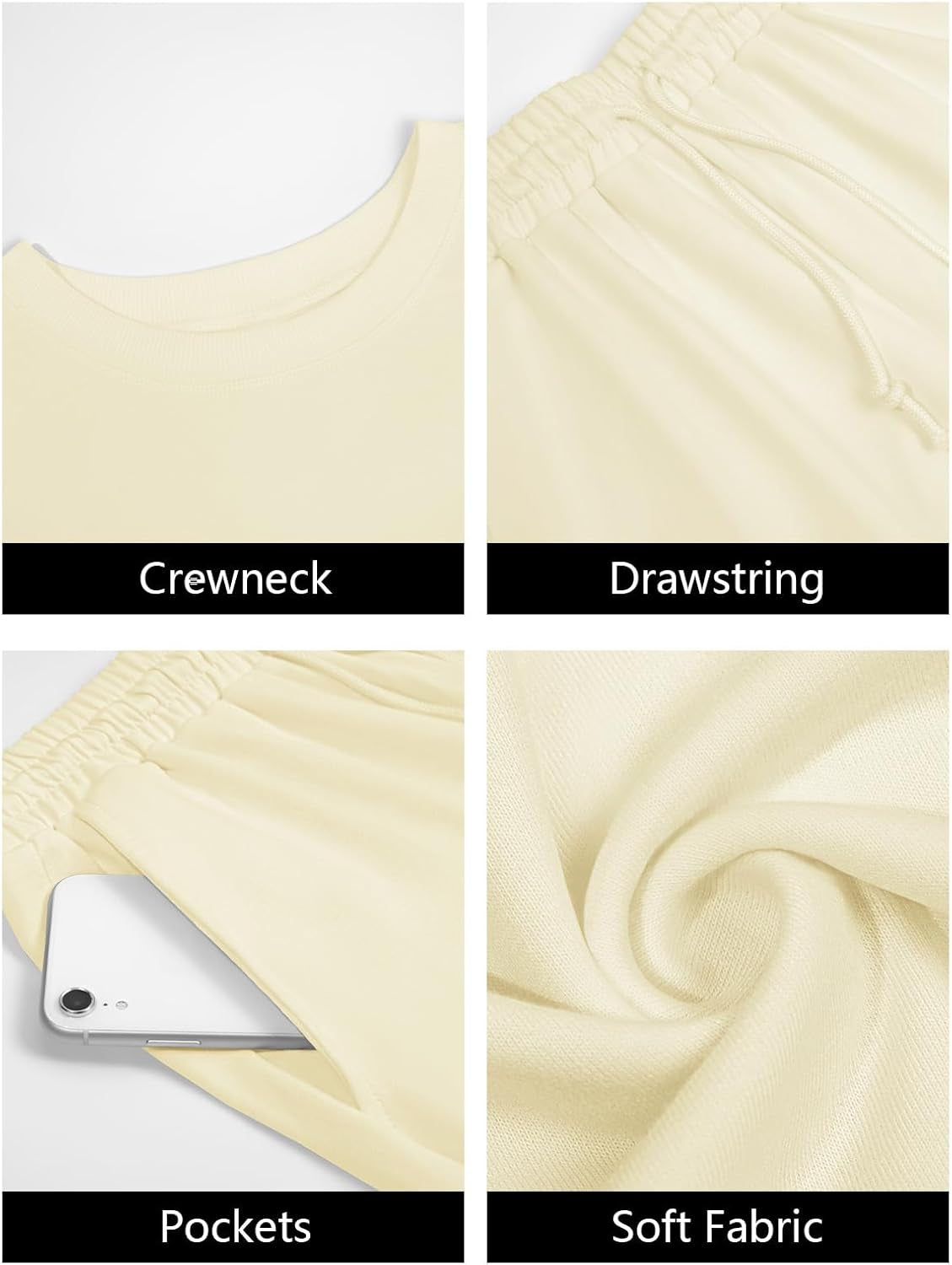 Womens 2 Piece Outfits Casual Batwing Long Sleeve Sweatshirt Wide Leg Pants Loose Lounge Sets Fall Tracksuit